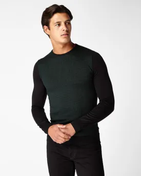 Slim Fit Merino Wool-Blend Crew Neck Sweater