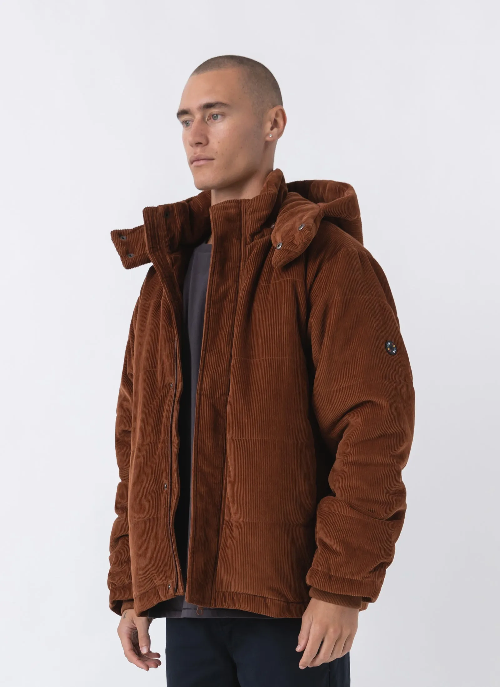 System Cord Puffer Rust Corduroy