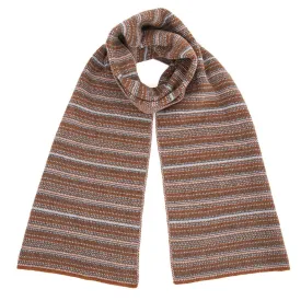 The Burghley - Tweed Jacquard Scarf - Hazelnut