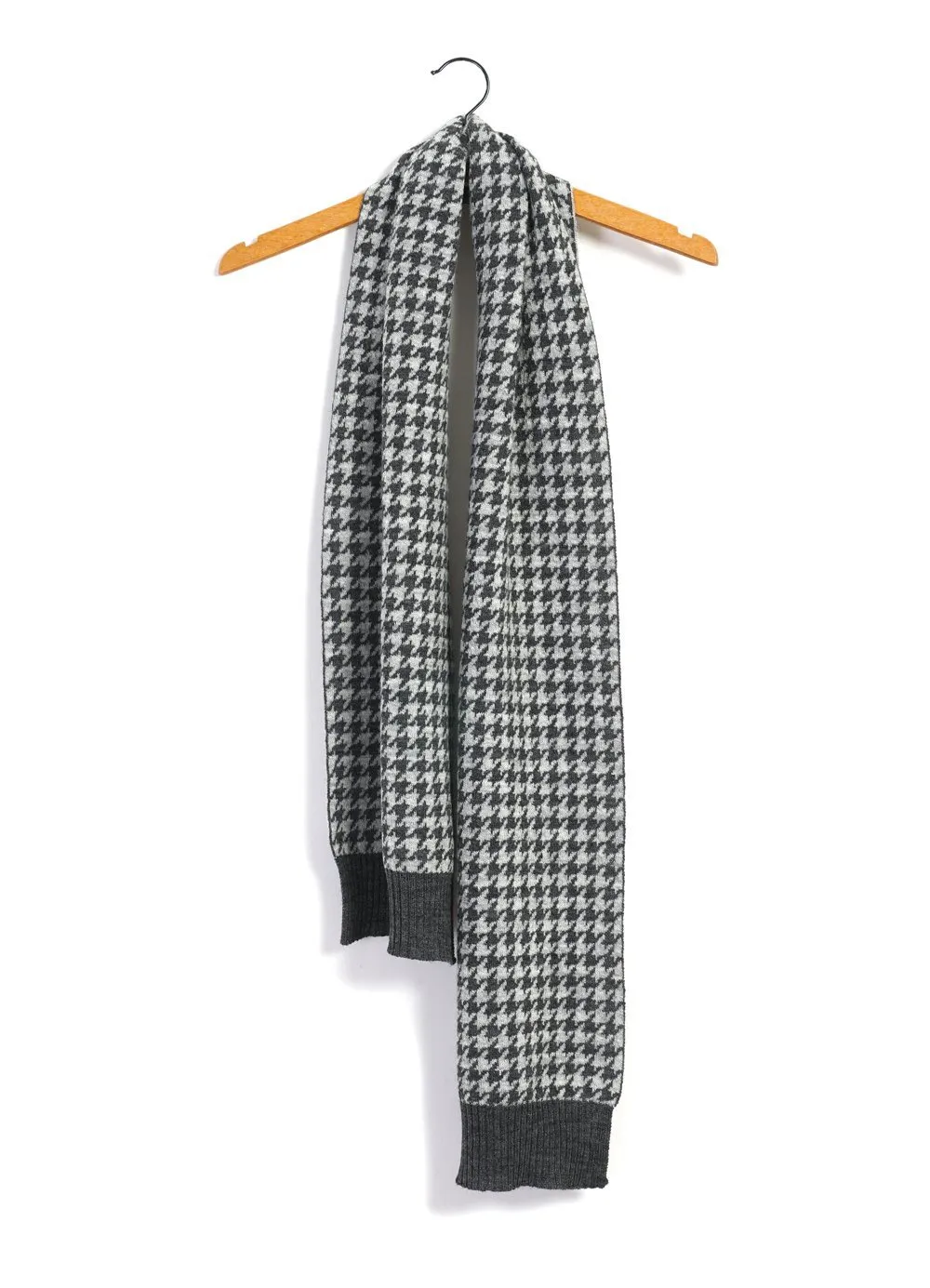 TORSTEN | Hounds Tooth Scarf | Grey Hound