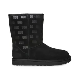 UGG Classic Short II UGG Print Black Boots - Women's