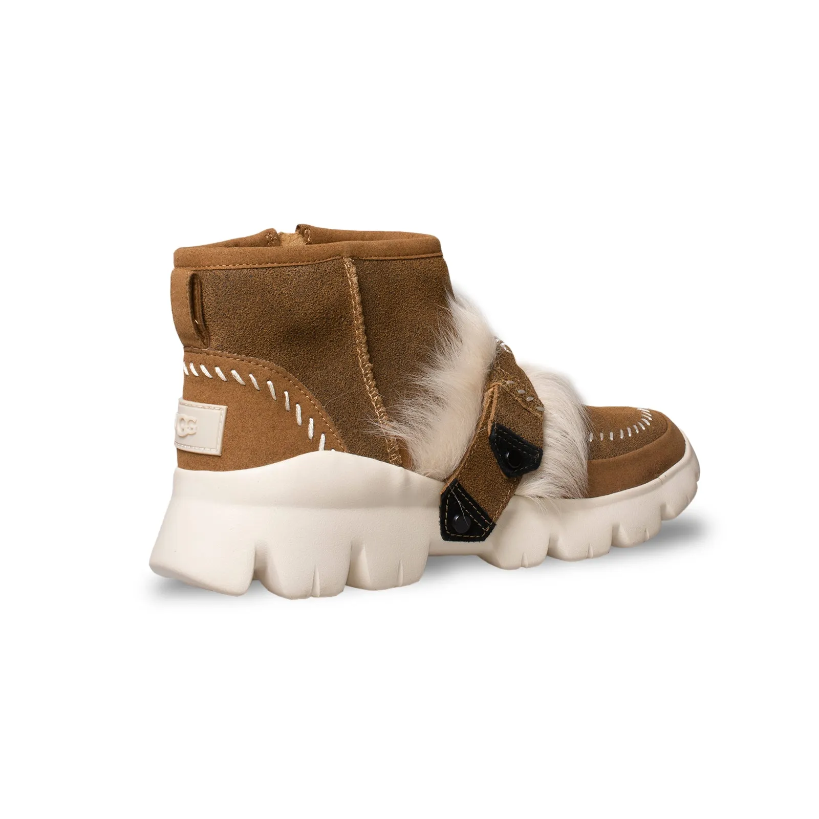 UGG Fluff Punk Ankle Chestnut Boots - Women's