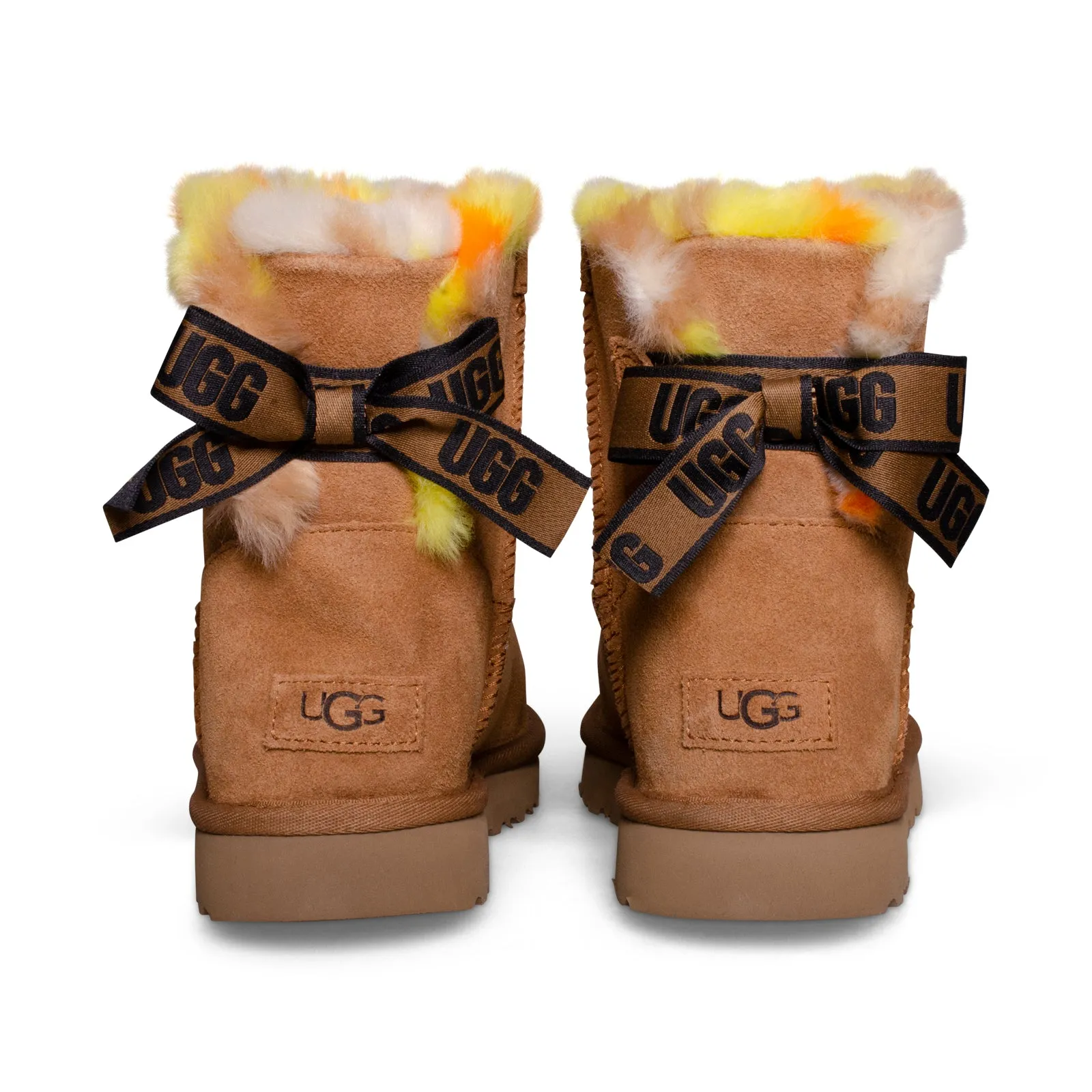 UGG Mini Bailey Bow Plaid Punk Chestnut boots - Women's