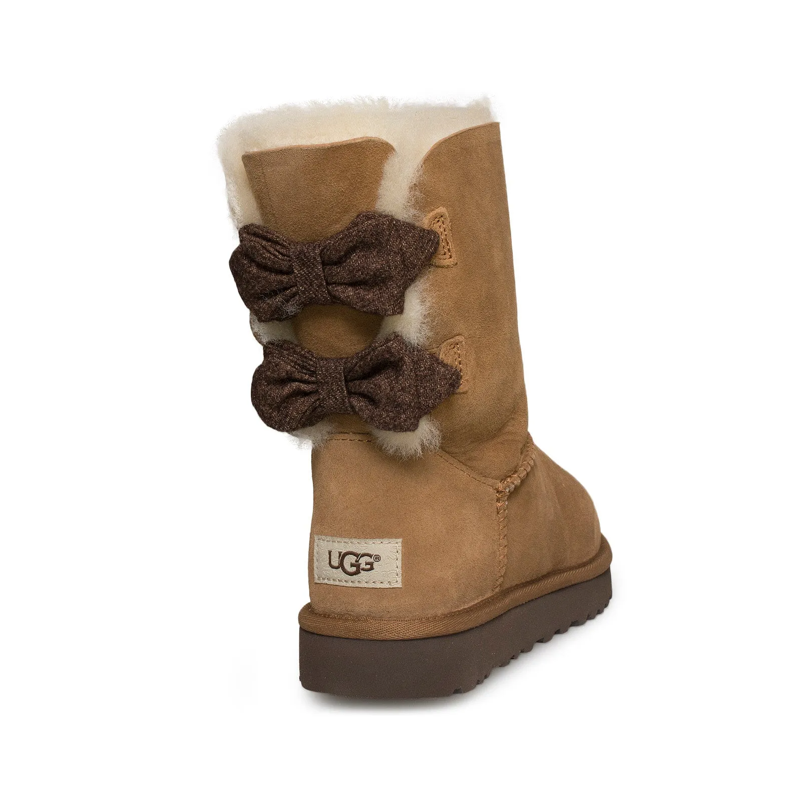 UGG Short Brigette Bow Chestnut Boots