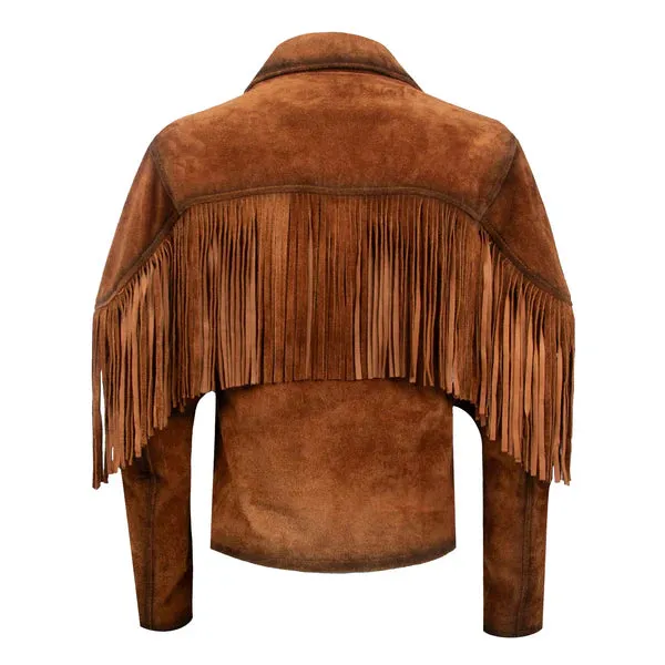 Women's STS Calamity Leather Jacket w/ Fringe