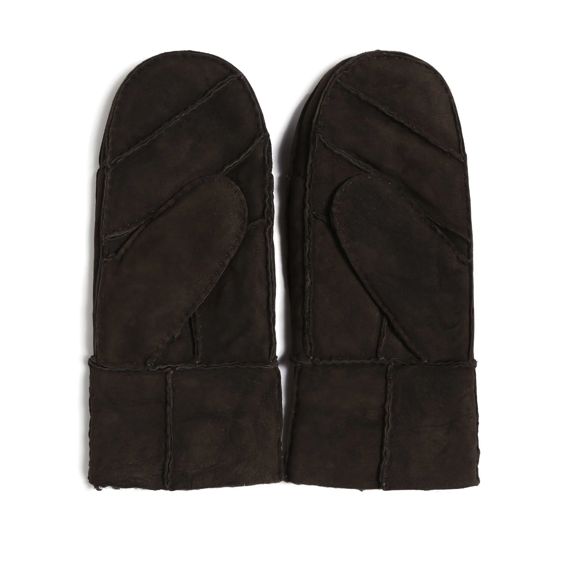 YISEVEN Men's Sheepskin Shearling Leather Gloves(Mittens)