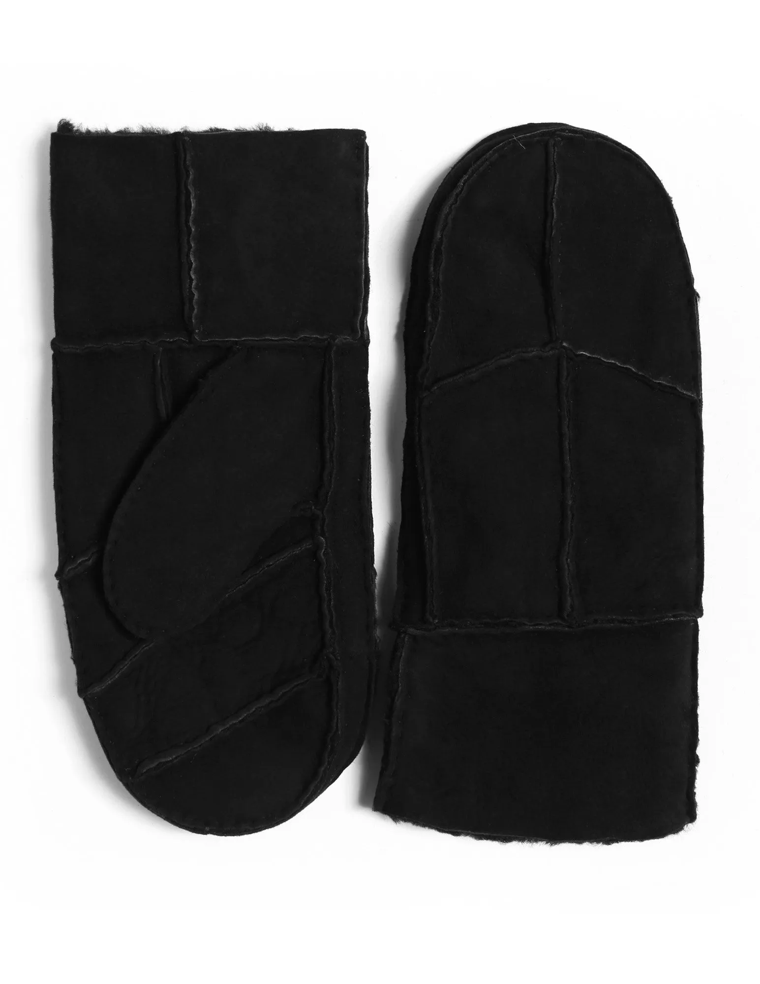 YISEVEN Men's Sheepskin Shearling Leather Gloves(Mittens)