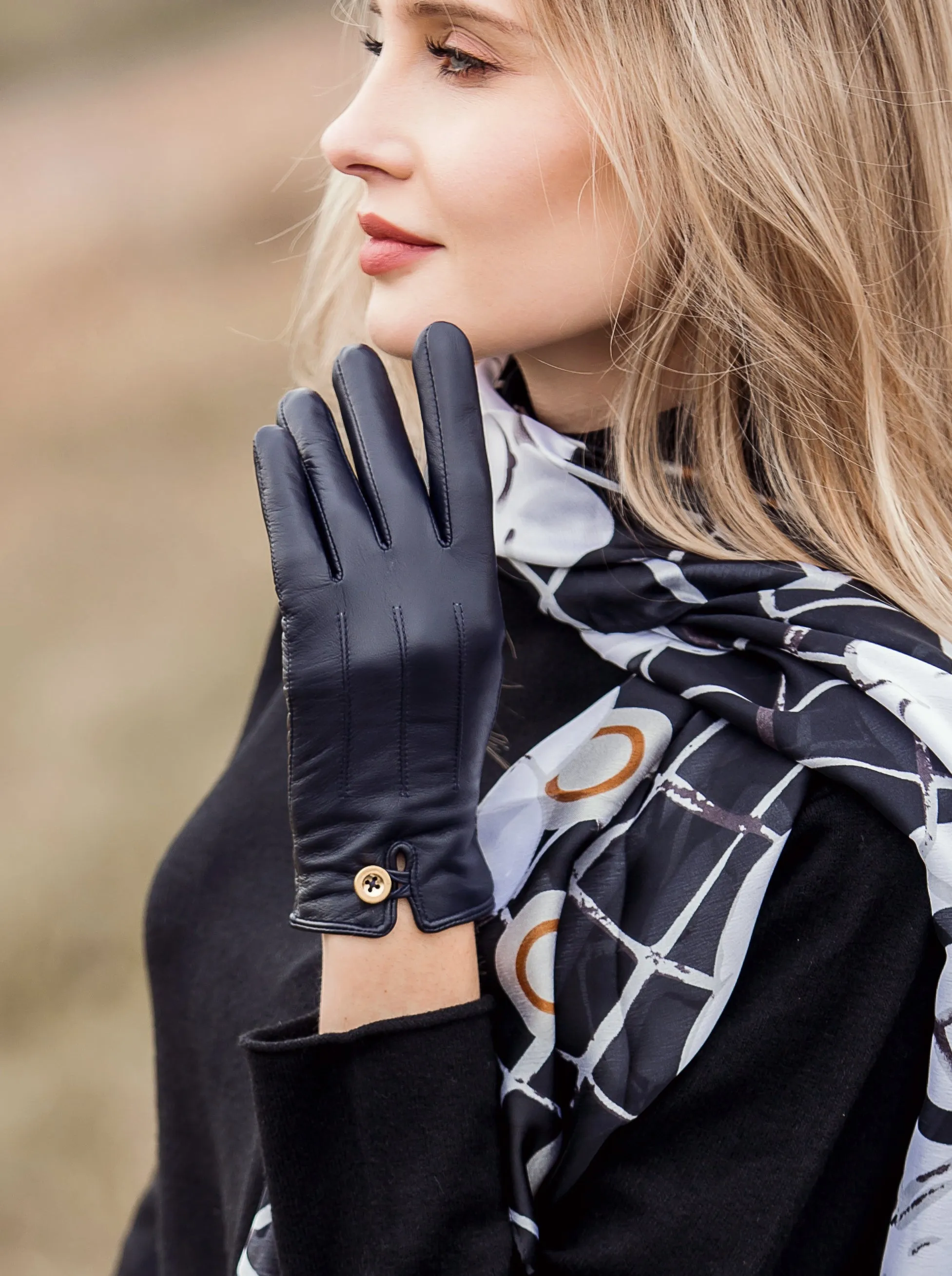 YISEVEN Women's Elegant Lambskin Leather Gloves