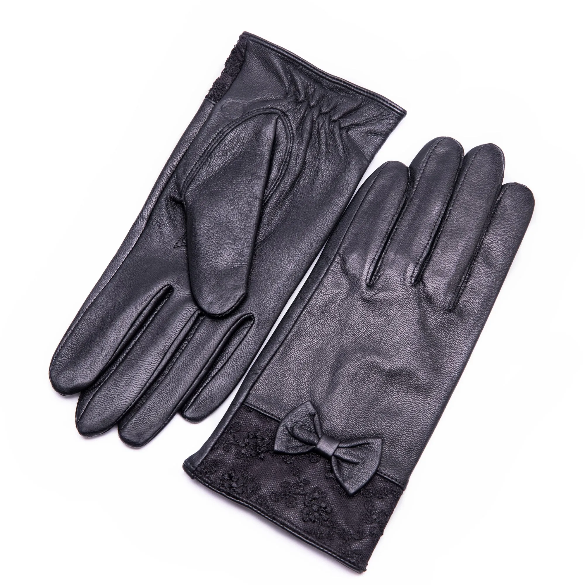 YISEVEN Women‘s Sheepskin Winter Leather Gloves