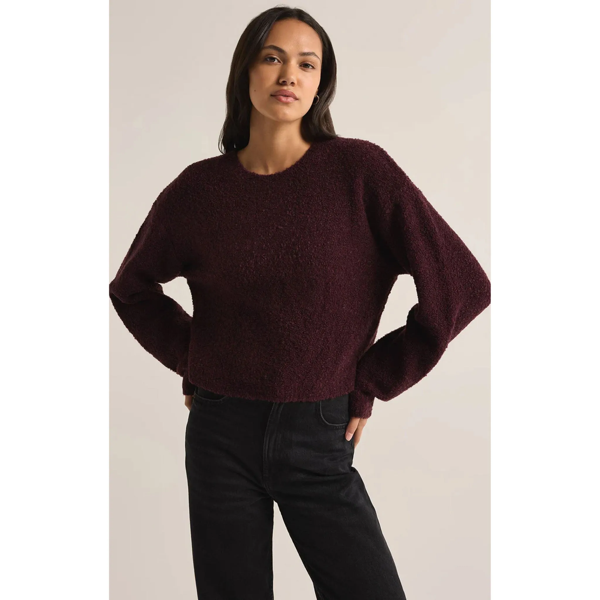 Z Supply Destiny Sweater in Berry Wine